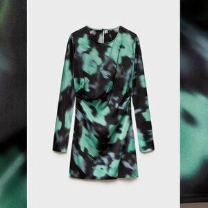 Mango Printed Short Dress - Size 10 (NWT)